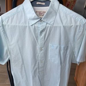 Mens Button Up Short-Sleeve Dress Shirt